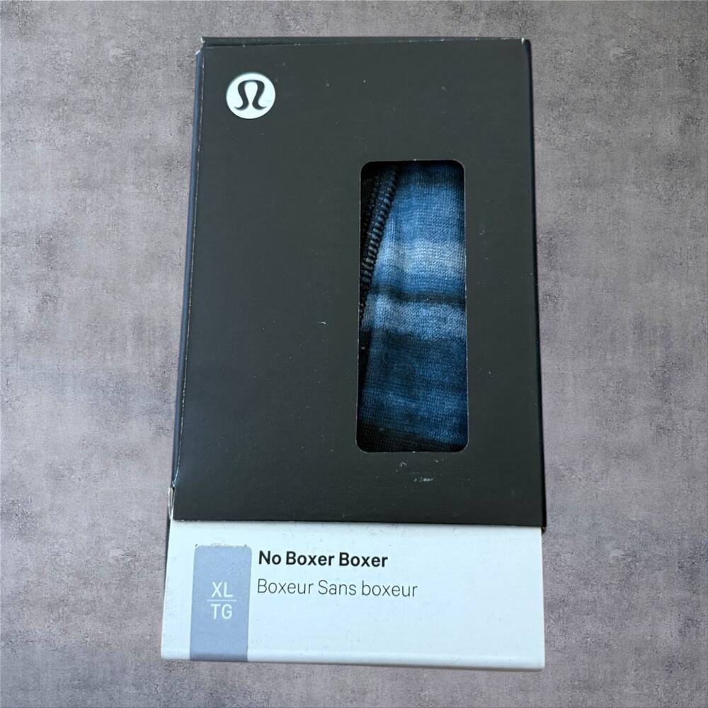 lululemon Men XL No Boxer Boxer 5.5" Brief Space Dye Blue Stripe NIB LM9XZLS